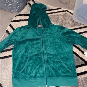 Kids XL green soft Juicy Couture sweatshirt